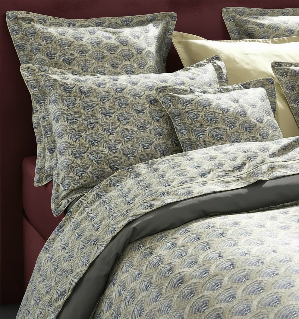 Eventails Argile Duvet Cover – Premium Cotton Satin