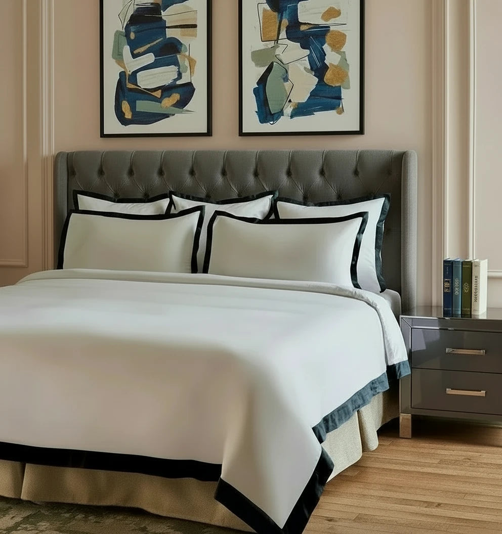 Heritage Blue Duvet Cover – Premium Cotton Satin