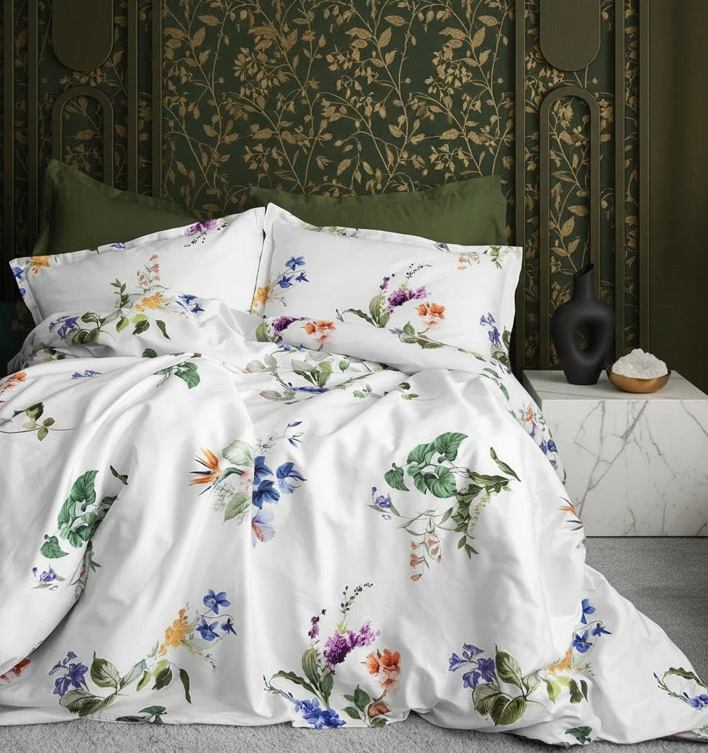 Poeme Satin Bedding Set – Premium Cotton Satin Bed Linen