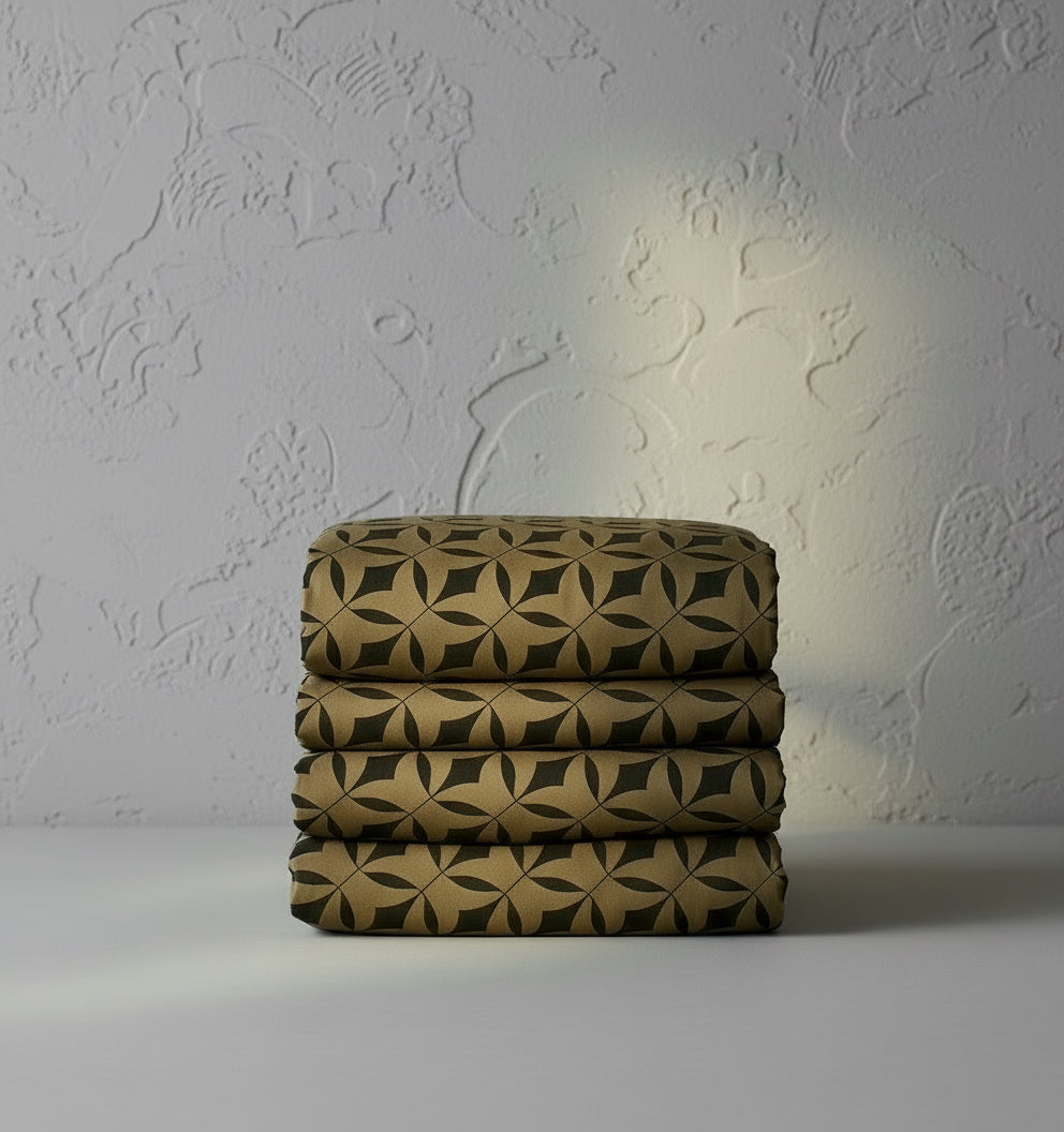 Mondo Gold Satin Bedding Set – Premium Cotton Satin Bed Linen