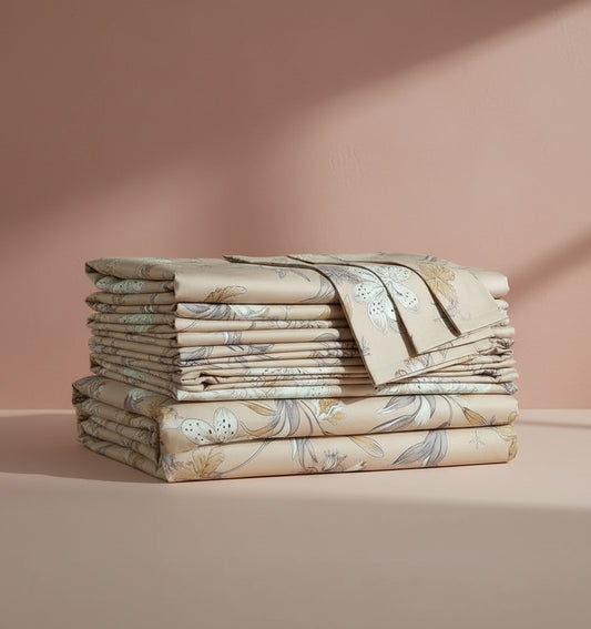 Botanist Satin Bedding Set – Premium Cotton Satin Bed Linen