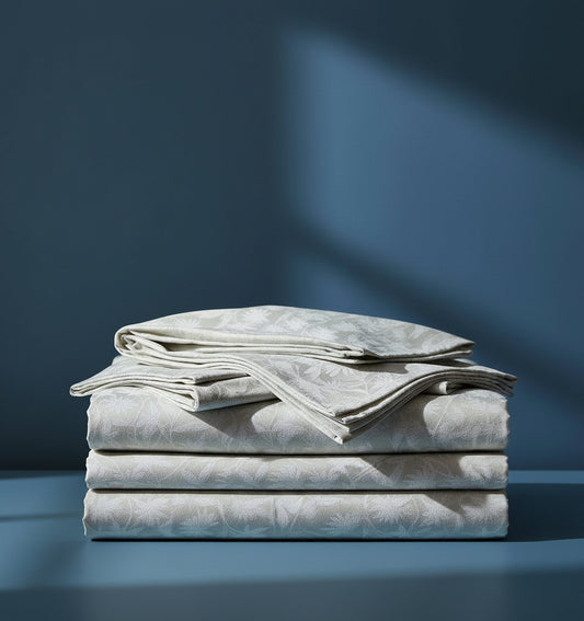 Minty Tencel Jacquard Bedding Set – Premium Lyocell Bed Linen