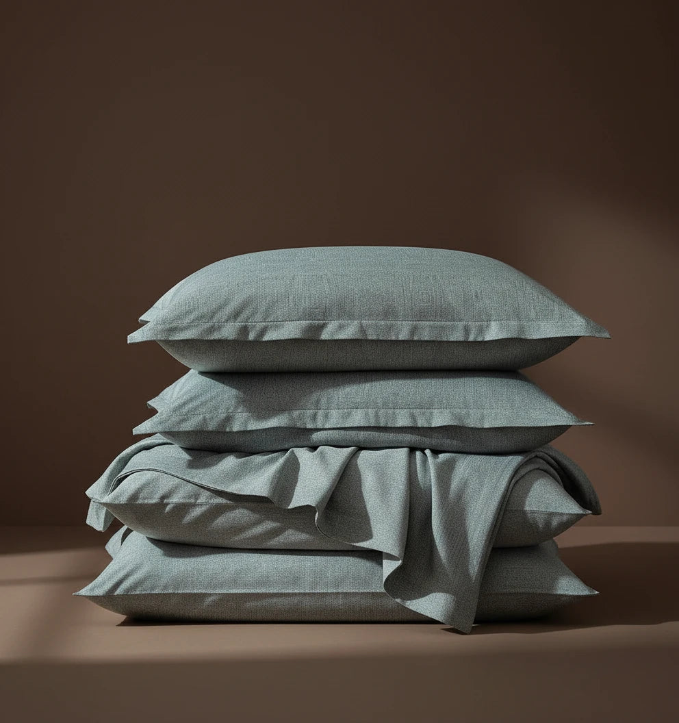 Oyster Tencel Jacquard Bedding Set – Premium Lyocell Bed Linen